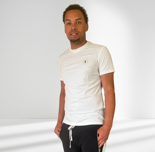 Balling London White Plain T-Shirt High Quality Luxurious Soft Slim Fit