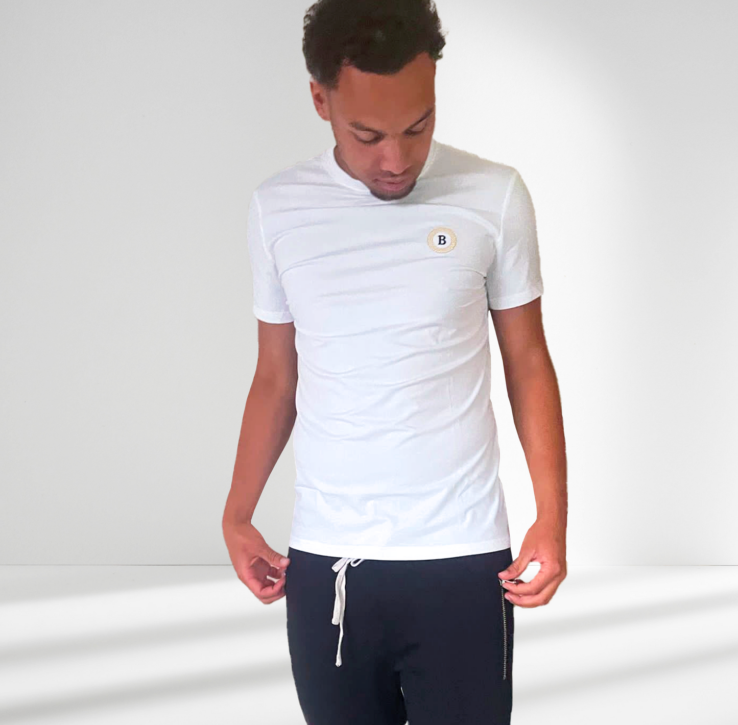 Balling London White Plain T-Shirt High Quality Luxurious Soft Slim Fit