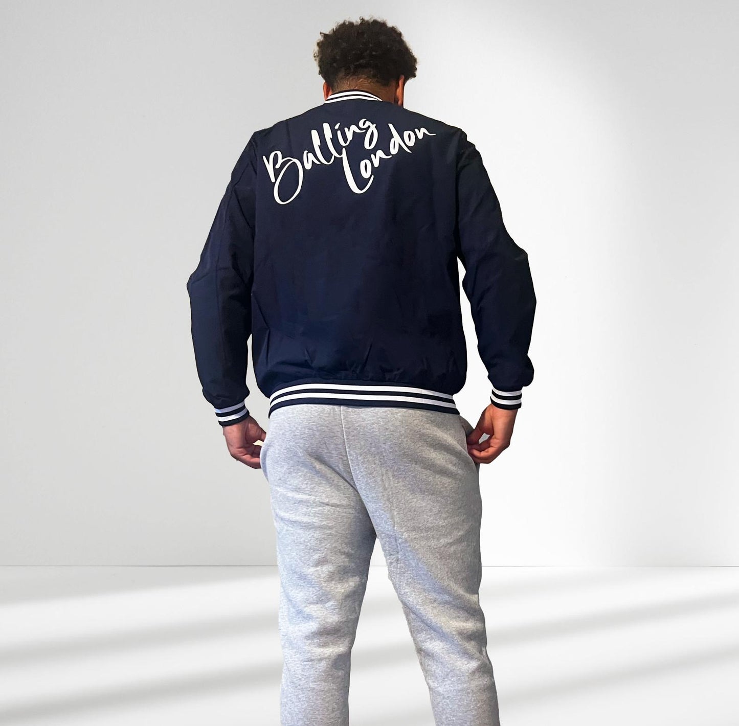 Balling London Blue Men's Varsity Jacket, Classic Style