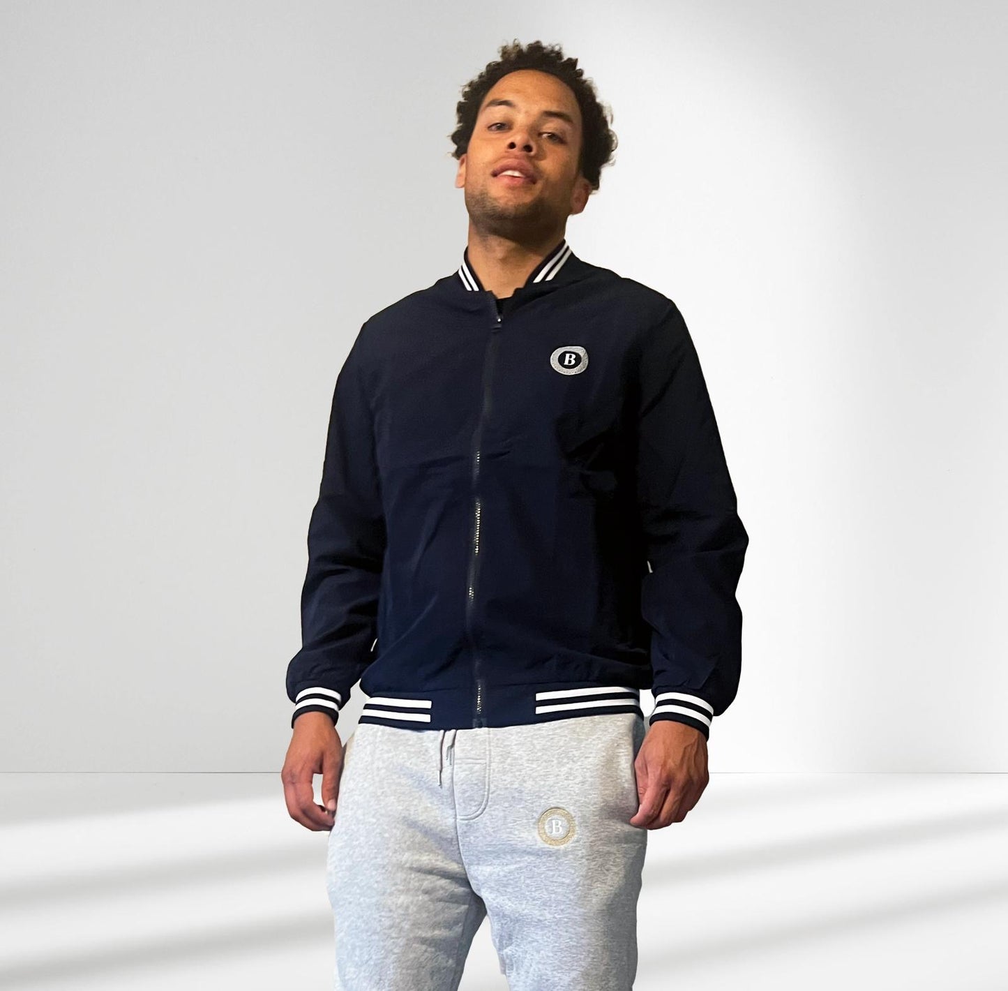 Balling London Blue Men's Varsity Jacket, Classic Style