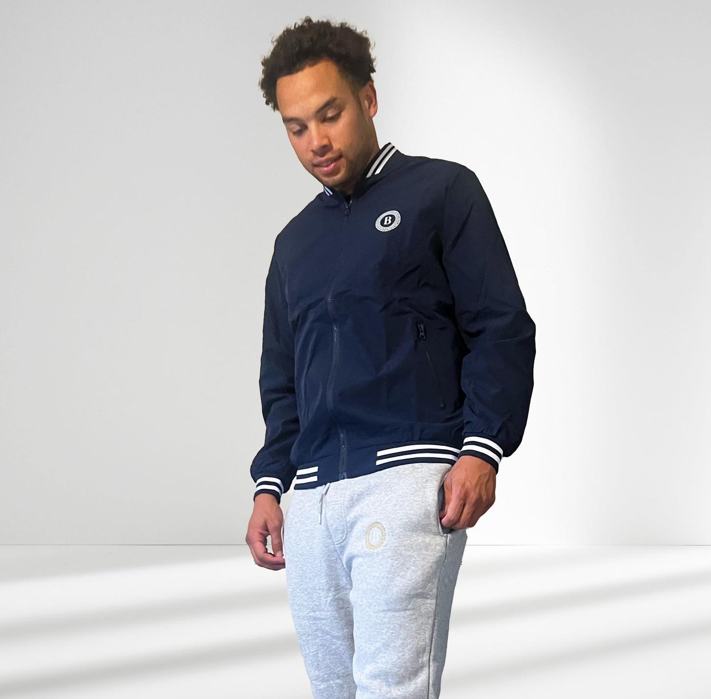 Balling London Blue Men's Varsity Jacket, Classic Style