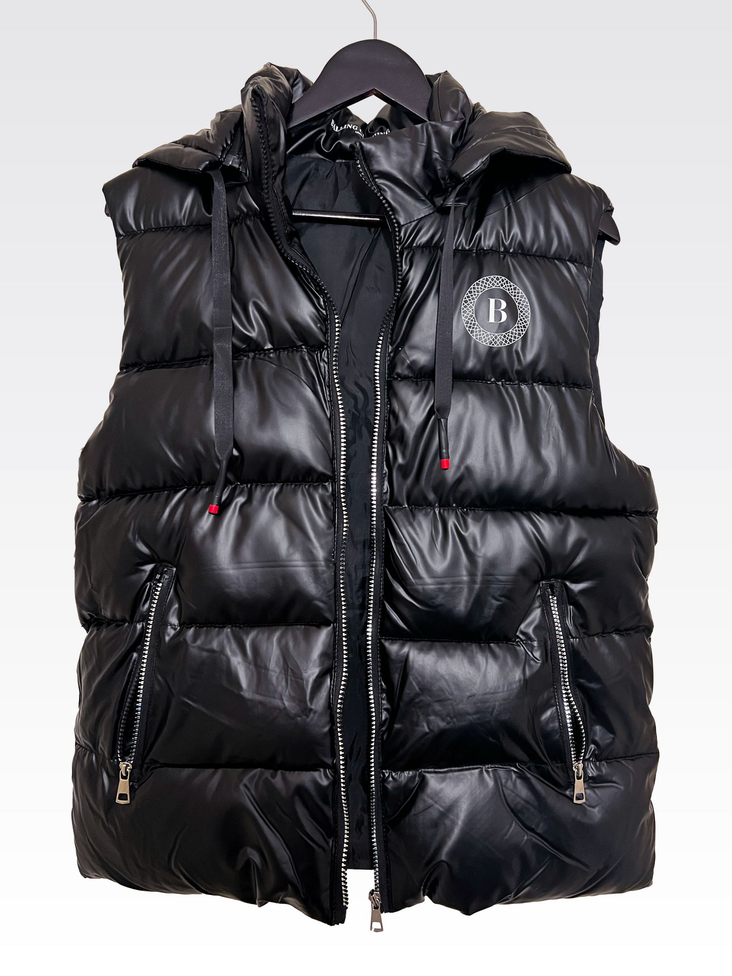 Balling London Black Gilet Zip off hoodie